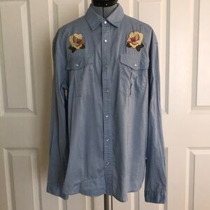 Vintage Howler Bros. Brothers Gaucho Snap Shirt Embroidered Floral L